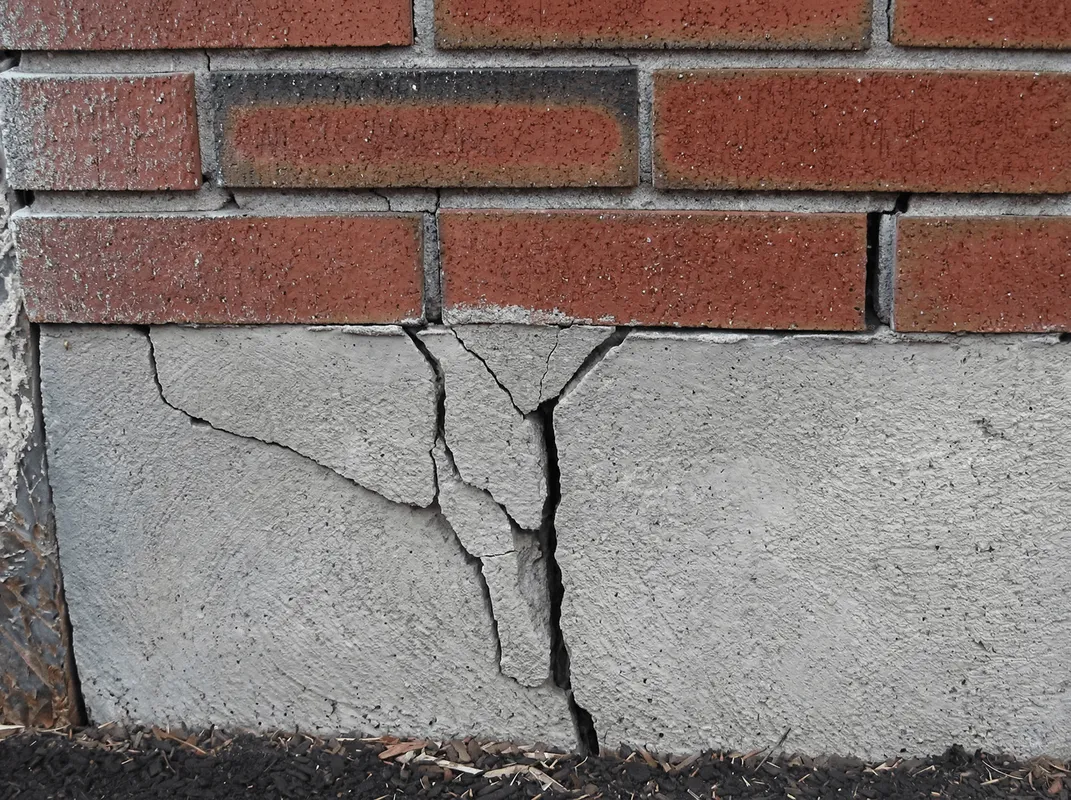 Concrete foundation with serious structural damage in Chula Vista, CA
