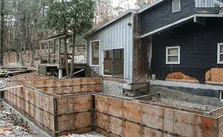 Prepared site with foundation forms for home remodeling and addition project in Chula Vista, CA